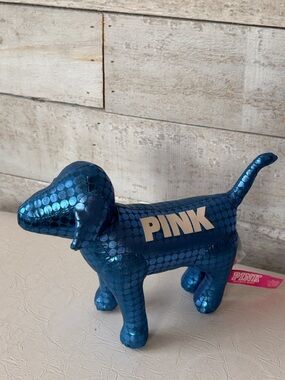 Victoria’s Secret Pink blue polka dot stuffed dog